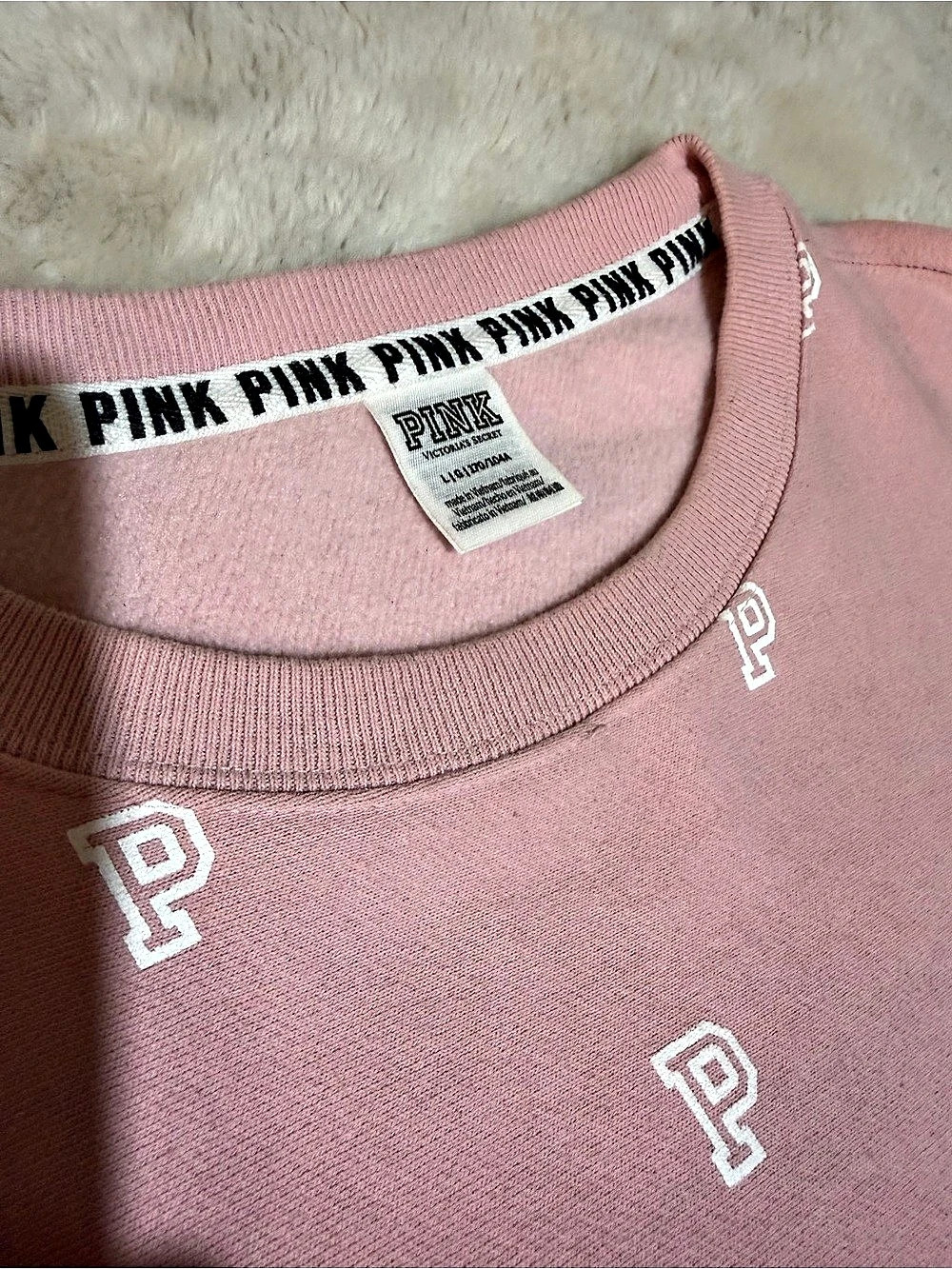 PINK Logo Sweatshirt & Joggers Size Large - Picture 5 of 5